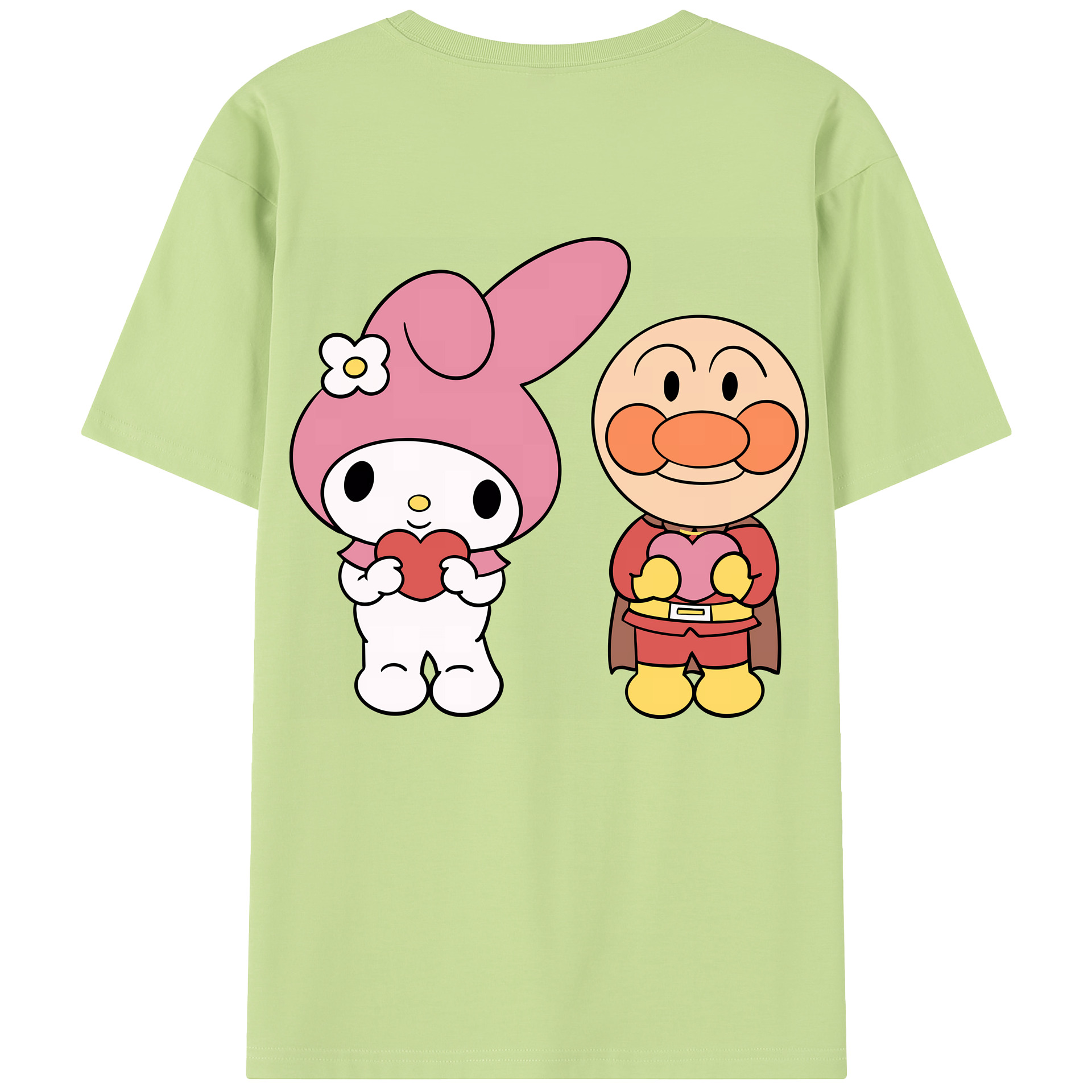（画像用） アンパンマン Anpanman 綿100％半袖Tシャツ（背面プリント）